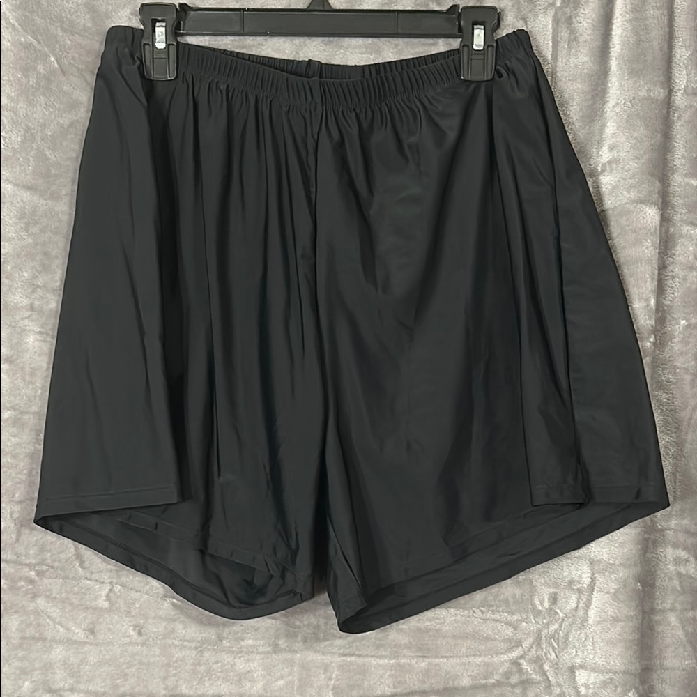 Island Escape Black Athletic Swim Shorts